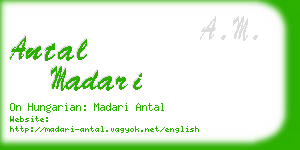 antal madari business card